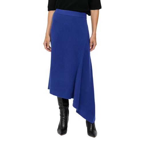 Veronika Maine Asymmetric Knit Skirt
